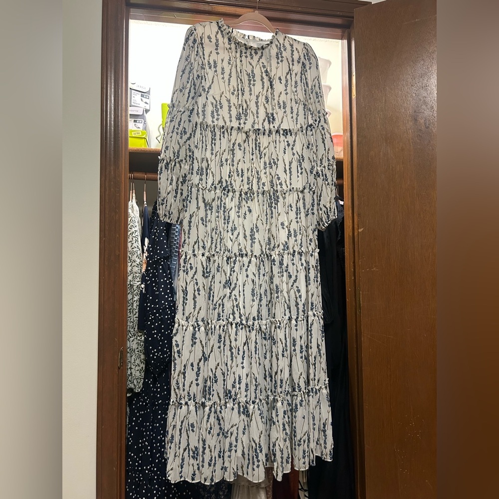 Dainty Jewells Blue and White Floral Maxi Dress